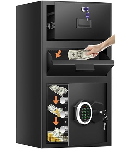 3.2 cu ft Fireproof Drop Safe Box for Business with QUICK PLACE Drop Slot, Anti-Theft Safe