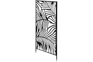 JUANIO Lot de 2 panneaux de clôture métalliques décoratifs, brise-vue pour terrasse, balcon et jardin - Longueur 45 x hauteur 100 cm