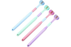 PCHNFEI 4 Pcs Three-Sided Toothbrush Soft Hair Toothbrush, Effective Wrap-Around Design Toothbrushes Accessories Oral Care for Adults and Children (Random Color)