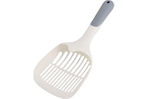 HONZUEN Plastic Cat Litter Scoop, Cat Poop Scoop with Non-slip Handle Easy to Clean Litter Tray Scoop Litter Scooper for Cats, Durable Kitty Litter Scoop Cat Litter Shovel for Cat Sand Toilet Cleaning