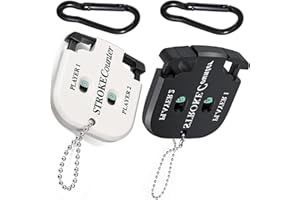 ‎MIRRWIN 2 Stück Golf Ergebnis Zähler, Golf Scorer Zähler mit 2 Karabiner Golf Ergebnis Indikator Handzähler zähler Spieler Schlagzähler mit Schlüsselkette für 2 Players Score Counters