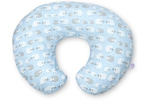 AMINOTER Boppy Stillkissen für Säuglinge 0+ Monate, Ergonomische Form mit Miracle Middle Insert - Stillkissen und Babynest fürs Stillen, Sitzkissen Baby