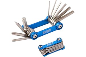 RUJOI Bike Tool kit with Multitool Set,Bike Repair Tool Set with Allen,Torx Wrench,Phllips and Flat Screw.Bike Tool with Bag for Mountain, Road Bicycle