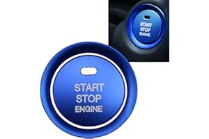 Youzzei Mazda Start Stop Knopf Abdeckung, Auto Motor Start Stop Knopf für Mazda 3 Axela Mazda 6 Atenza CX-3 CX-4 CX-5 CX-8 MX-5 Startknopf Abdeckung, Verbessert Aluminiumlegierung Dekor - Blau