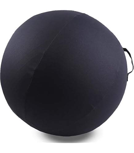 Housse De Protection Pour Ballon De Yoga 65 Cm - Coton Doux, Gris, Poignée De Transport, Pliable, Pour Fitness, Pilates, Rangement Facile - 9