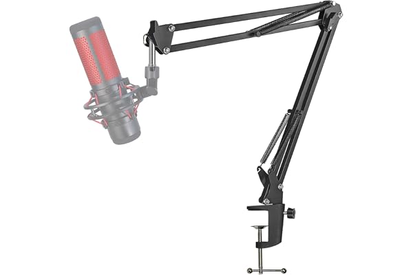 HyperX Quadcast Bras Micro - Support Microphone, Pied Micro Bureau pour Hyperx Quadcast S SoloCast, Perche Micro Blue Yeti, Elgato Wave, FIFINE USB XLR, Razer Micro avec Vis 3/8" à 5/8"par YOUSHARES