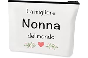 CIDENBIO Regalo Nonna Natale Beauty Case Regalo per Nonna Regali per Nonna Dai Nipoti Pochette Trucchi Nonna Idee Compleanno Regalo Natale Festa Della Nonna Pensione Festa Della Mamma Regalo Originale Utile