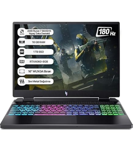 Acer Nitro V16 ANV16-41 Gaming Laptop, AMD Ryzen 7 8845HS, RTX