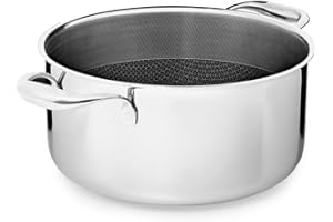 Onyx Cookware Casseruola 24 cm, 5 l | Rivestita per induzione | Per tutti i tipi di piano cottura | Superficie antiaderente antigraffio | Acciaio inox/alluminio a 3 strati | Senza PFAS