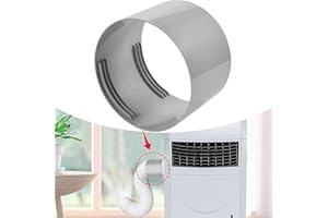 YIZEMAY Tuyau D'évacuation Climatique, Climatiseur Adaptateur de Tuyau de Fenêtre Interface de Bouche Plate Interface Tuyau D'évacuation D'air Ø 130/150 mm Flexible en PVC (130mm)