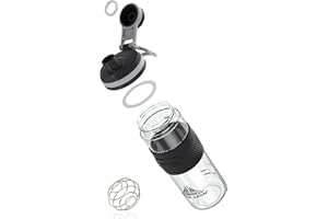 PZMLOASN Protein Shaker,shaker für eiweiß- & sportgetränke- für super cremige Fitness Eiweiß Shaker,shaker proteinshake 650ml - Langlebiger, Auslaufsicherer, gym shaker BPA-frei (Schwarz, 650ML)