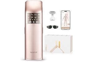 SALLOOT 25J Depiladora Laser, Depiladora Luz Pulsada Mujer Hombre con TRIPLE-Pulso, 12 cm² Indolora Zafiro 3℃ Hielo Enfriamiento, Depilación Permanente para Cara, Axilas, Bikini, Cuerpo, Alternativa al Salón