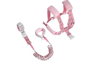 VReder Baby Reins Walking Harness, 2in1 Toddler Anti Lost Safety Leash Wrist Reins for Boys and Girls (Rabbit Pink 1.5 metres)