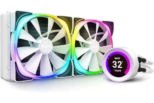 NZXT Kraken Z63 RGB 280mm - RL-KRZ63-RW - Kit Watercooling All-in-One RGB pour CPU - Écran LCD Personnalisable - Ventilateurs AER RGB 2 140mm (2 Inclus) - Blanc