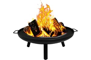 GasOne 58 cm utomhus – träeldstad – hållbara eldstäder i legerat stål för utsidan – liten eldstad för trädgård, veranda, däck, camping, grill