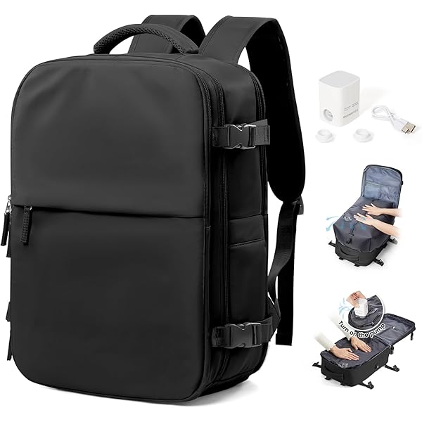 Ryanair cabinetassen, 40 x 20 x 25 cm, cabinetas voor onder de stoel, 45 x 36 x 20 cm, nieuwe reisrugzak, Easyjet Carry rugzak, cabinerugzak, rugzak, dagelijkse rugzak, schooltas, G01-zwart
