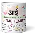Gogirgit Ceramic Coffee Mug Collection for Mom, Mothers Day/Birthday Gift, 330ml, Microwave Safe (आई Love Gratitude)