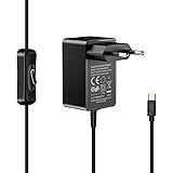 LABISTS Alimentation Raspberry Pi 4 USB C 5,1V 3A avec Interrupteur Marche/Arrêt, Adaptateur Type C pour Raspberry Pi 4, Télé
