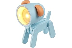 Tinc Mini LED Novelty Dog Desk Lamp - Moveable Limbs and Adjustable Head, Blue