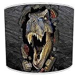 parque jurasico reparto  Premier Lampshades lámpara de mesa parque jurásico Shades, metal papel, Gris, 30,5 cm