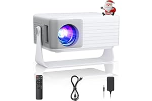 ‎AKIYO Mini Beamer [Auto Keystone & 2025 Upgraded] AKIYO O1 Beamer Klein 1080P Unterstützt 360° Drehbarem, 15000L Projektor für Heimkino, 50%Zoom Outdoor Projector Kompatibel mit Smartphone/TV Stick/HDMI/USB
