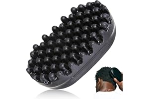 HAMKU Brosse à cheveux, brosse cheveux bouclés, brosse à cheveux en caoutchouc, eponge cheveux afro, pinceau lavable afro Hair pour les cheveux bouclés tressés sales, enroulé, éponge