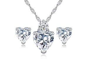 N/K Ohrringe Halskette Diamant Herz Stil Elegante Frauen kristall schmuck Set kristall anhänger für Dame mädchen bequem und praktisch