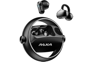 PAXA 2 in 1 Ctbuds Open-Ear-Clip Kabellose Kopfhörer mit Bluetooth 6.0, Ultra-Lange 140-Stunden-Wiedergabe, Auto L/R-Erkennung Touch-Steuerung, für Sport Arbeit Studium