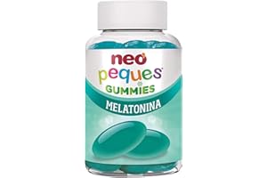 Neo Peques | Gummies Melatonina para Conciliar el Sueño 30 Unidades | Gominolas con Vitamina B6 | Tomar 1 o 2 al Día | Para Mayores de 3 años | Caramelo Masticable Infantil Sabor a Mora