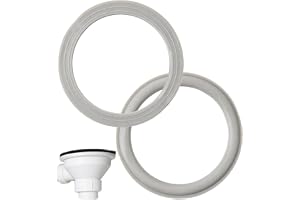 Profiltätning för dräneringsventil, 2 st, Ø 65 x 50 x 5 mm, för 1 1/4 tum diskbänksventiler, bottendel för diskbänksventil er