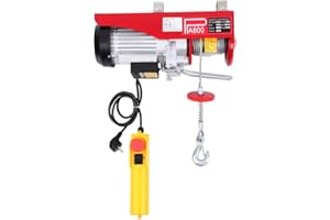 SAMGER SAMGER Samger 400/800KG Paranco Elettrico 220V Verricellomontacarichi Elettrico con Cavo di Sollevamento da 12M Elettrico Filomontacarichi Sollevamento