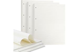 WWW A4 Refill Pad,3 Packs 100GSM Thick Refill Paper,135 Sheets [270 Pages] Refillable Paper 4-Hole Punched for 4-Ring Binder, Folder,Refillable Notebook and Planner,Lined Paper