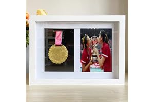 Medaljvisningsstativ, lådram, skugglåda för medaljer, tävlingshaklappar och fotovisningar, 1 medalj/fotoram visningsfodral fö