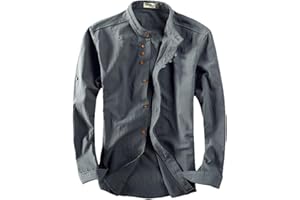 NAKEAH Soulona Katana Chemise en lin de qualité supérieure de style japonais Katana pour homme