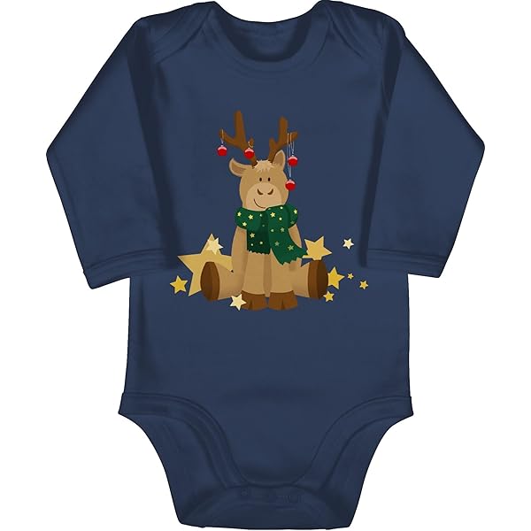 Shirtracer Baby Body Langarm Trachten Design - Bio-Baumwolle Mit Hirsch Motiv Für Oktoberfest