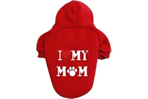 AMAONE Wasserdichte Hundemantel Winter Warme Jacke Hunde Welpen Pullover Junge Für Kleine Mit Tasche - Warmer Hund Medium Hoodie Herbst Kleidung Winter Fleece Haustierkleidung Hunde (1111DEBKA-Red, L)