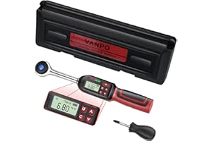 VANPO Clé Dynamométrique Numérique 1/2" (6.8-135 Nm), Haute Précision ±2%, avec Buzzer et Notification Flash LED, Clé Dynamométrique Électronique Pour Autos, Motos, Vélos