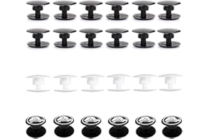 Alriedy Lot de 24 paires de boutons et rivets de rechange pour chaussures de style Crocs - Installation et réparation faciles - Design robuste pour une longue durée de vie et une décoration, Noir