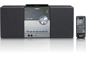 Lenco kompakte Stereoanlage MC-150 mit DAB+, FM Radio, CD/MP3-Player, Bluetooth und USB, Fernbedienung, 2 x 10W schwarz