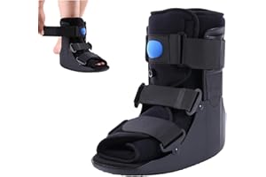 TAIRIBOUSY Short Walker Fracture Boot Air Walker Brace Inflatable Walking Boot for Fractures, Achilles Tendon Surgery, Acute Ankle Sprains, Broken Toe Foot, Injury Recovery Black (M)
