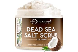 O Naturals 510g Ultra Hydrating Coconut Dead Sea Salt Scrub - Skin Smoothing Body Scrub Exfoliator & Foot Scrub, Body Exfoliator & Exfoliating Face Scrub - Facial Scrub