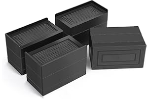 USION Bed Furniture Risers Heavy Duty,Rectangle Bed Lifts Riser Height of 1.8",2.85" Supports Up to 1300Lbs for Bed Frame Sofa Couch Table Desk Leg(8 Piece Set,Black)