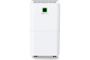 MONHOUSE Deumidificatore Digitale 12L/Giorno - Modalita Notte, Timer 24 Ore per Asciugatura del Bucato, Camera, Cantina, Garage E Cucina - Antimuffa Elettrico Portatile - Assorbiumidita Silenzioso