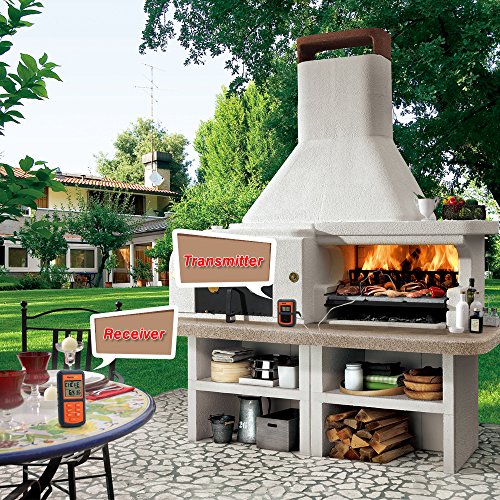 ThermoPro TP07 Barbecue Thermometer Funk Grillthermometer Bratenthermometer mit Timer für BBQ, Ofen, Smoker, Reichweite bis zu 100 Meter - 3