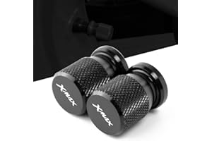 BXMOTO Cappucci per valvole Stelo del Pneumatico Coprivalvola Pneumatici Tappi Valvola in Alluminio 2 Pezzi Protezioni Moto Tappi Antipolvere per Yamaha Xmax 125 250 300 400