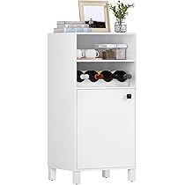 Credenza Alta Con Portabottiglie Per Vino | Multiuso Per Cucina O Soggiorno - Foto 4