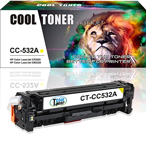 Cool Toner kompatibel toner fuer CC532A 304A Tonerkartusche replacement fuer HP Color LaserJet CP2025 CP2025N CP2025DN; HP Color LaserJet CM2320 CM2320N MFP CM2320NF MFP CM2320FXI MFP(Gelb, 1 Pack, 2800 Seiten)