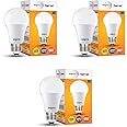 wipro Garnet 9W LED Bulb for Home & Office |Warm White (2700K) | E27 Base|220 degree Light coverage |4Kv Surge Protection |400V High Voltage Protection |Energy Efficient | Pack of 3