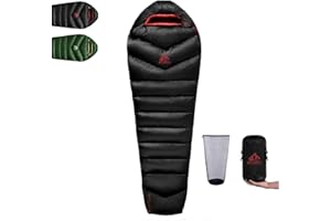 BUERTS Down Sleeping Bag Winter All-Season Sleeping Bag Outdoor Suitable for Adults and Children Outdoor Camping Hiking with Compression Bag