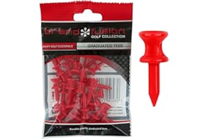 GRADUATED TEES The Golfers Club Golf Graduated Red Plastic Tees (1.25 Inch x 30)